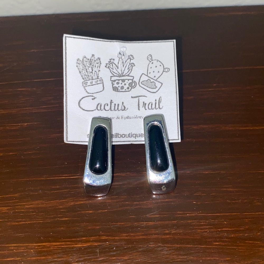 Black and Silver Earrings
